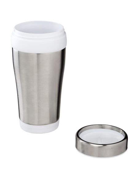 Vaso con aislamiento de acero inoxidable reciclado de 410 ml con certificación RCS \ Personalizado 6100763