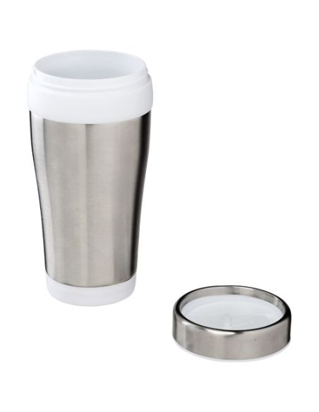 Vaso con aislamiento de acero inoxidable reciclado de 410 ml con certificación RCS \ Personalizado 6100763