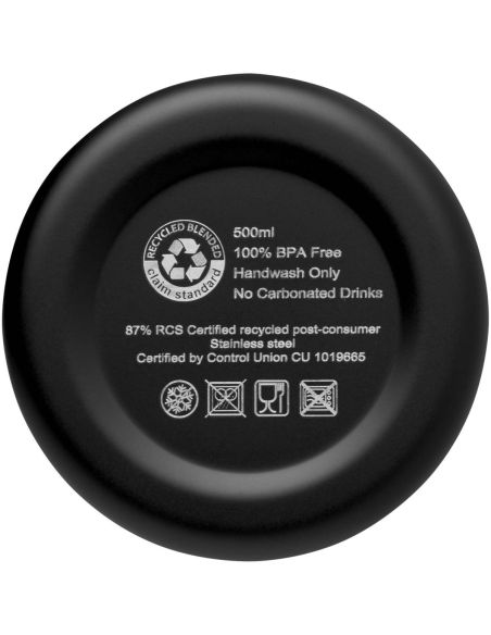 Bidón con aislamiento de cobre de 500 ml de acero inóxidable reciclado con certificado RCS \ Personalizado 6100798