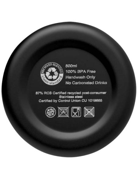 Bidón con aislamiento de cobre de 500 ml de acero inóxidable reciclado con certificado RCS \ Personalizado 6100798