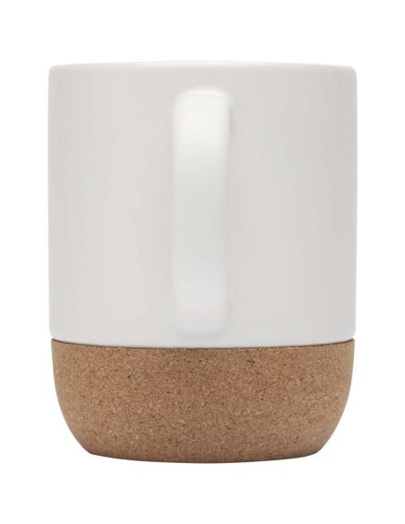 Taza de cerámica de 300 ml con detalles de corcho y acabado mate \ Personalizada 6100847