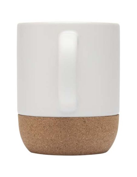 Taza de cerámica de 300 ml con detalles de corcho y acabado mate \ Personalizada 6100847