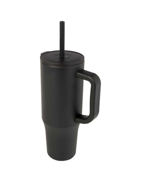 Vaso con aislamiento de 900 ml con certificado RCS y pajita de silicona \ Personalizado 6100867