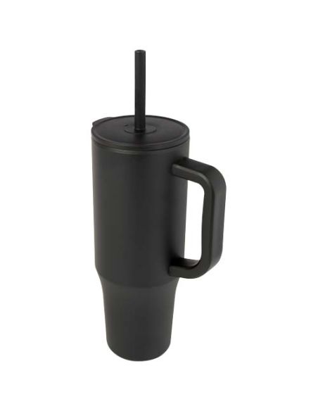 Vaso con aislamiento de 900 ml con certificado RCS y pajita de silicona \ Personalizado 6100867