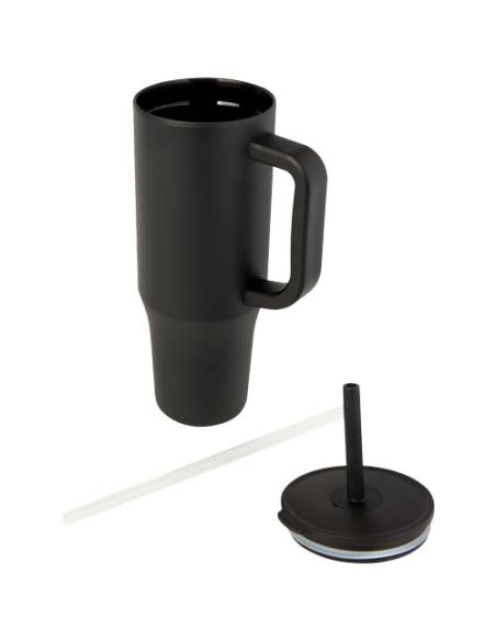 Vaso con aislamiento de 900 ml con certificado RCS y pajita de silicona \ Personalizado 6100867