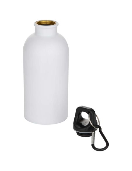 Botella de 400 ml de acero inoxidable con certificado RCS de una sola pared con sublimación y mosquetón \ Personalizada 6100873