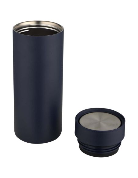 Botella de 650 ml de acero inoxidable reciclado con certificado RCS de doble pared con 3 tapas \ Personalizada 6100890