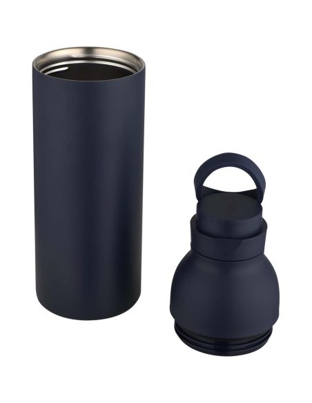 Botella de 650 ml de acero inoxidable reciclado con certificado RCS de doble pared con 3 tapas \ Personalizada 6100890