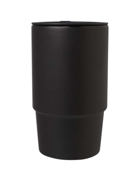 Taza de cerámica con tapa de plástico de 450 ml \ Personalizada 6100896