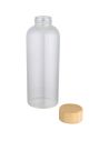 Botella de 650 ml de vidrio borosilicato de pared simple con tapa de bambú Personalizada 6100930 - Imagen 3