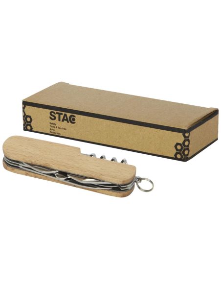 Navaja de bolsillo de 7 funciones y con mango de madera \ Personalizada 6104510