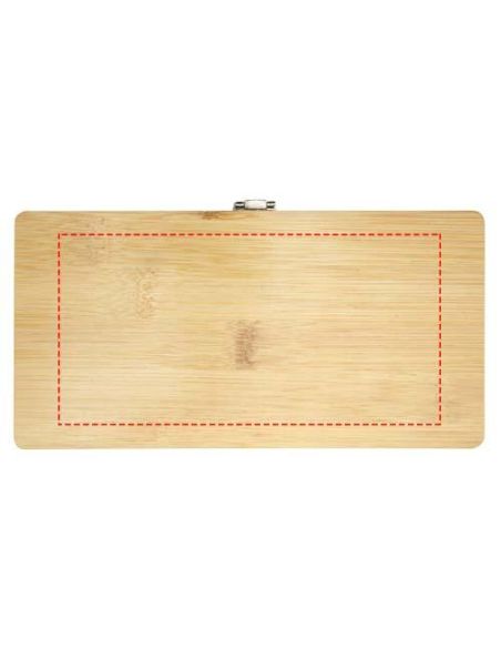 Set de herramientas de bambú/plástico reciclado de 19 piezas \ Personalizada 6104578