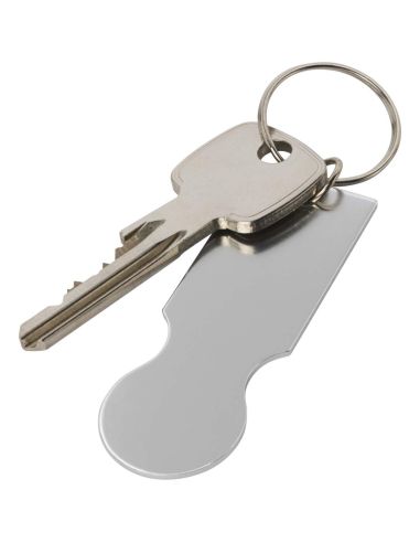 Llavero con moneda para carrito de la compra \...