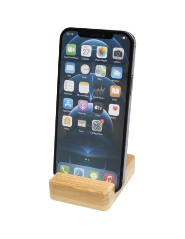 Soporte para teléfono de bambú \ Personalizado...