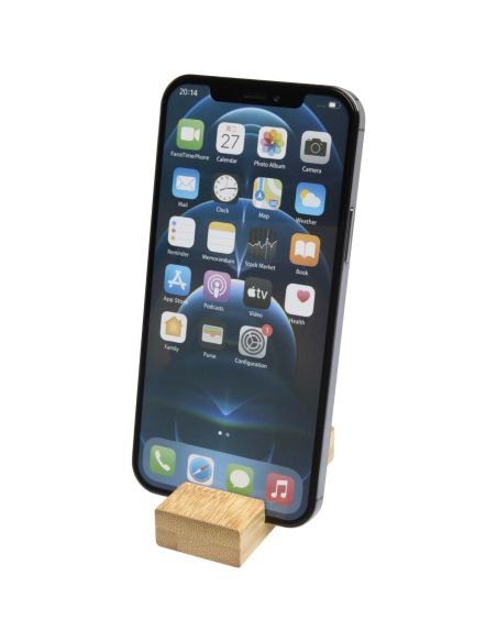 Soporte para teléfono de bambú con llavero \ Personalizado 6104606