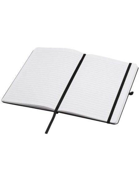 Libreta de tapa dura A5 de material reciclado con páginas rayadas \ Personalizada 6106013