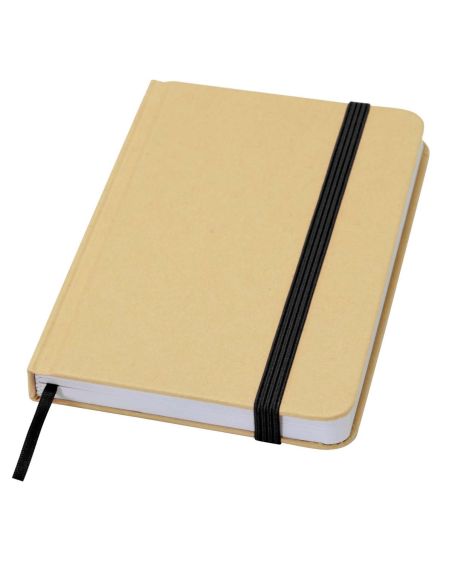 Libreta de tapa dura A6 de material reciclado con páginas lisas \ Personalizada 6106022