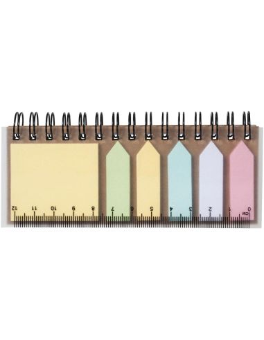 Libreta con espiral y notas adhesivas de...