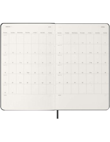 Agenda diaria de 12 meses con tapa dura \...