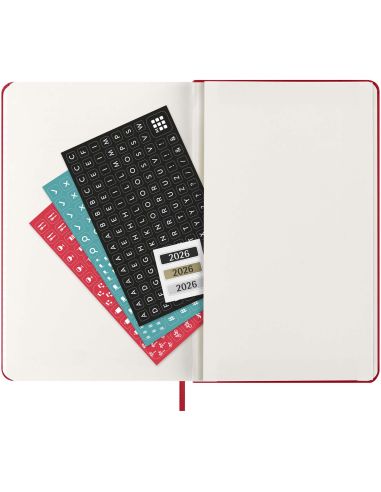 Agenda diaria de 12 meses con tapa dura...