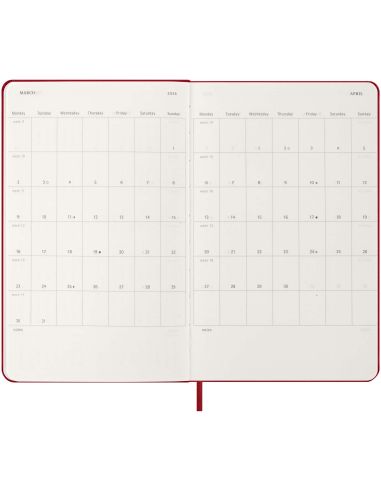 Agenda diaria de 12 meses con tapa dura...