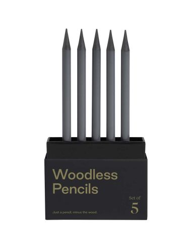 Set de 5 lápices de grafito 2B sin madera \...