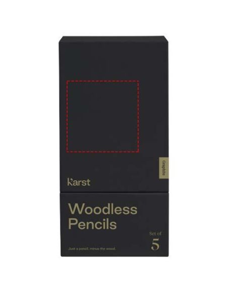 Set de 5 lápices de grafito 2B sin madera \ Personalizado 6107793