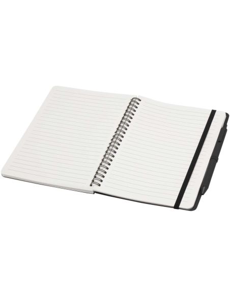Libreta de tapa dura A5 de plástico procedente del océano con bolígrafo \ (tinta negra) Personalizada 6107901