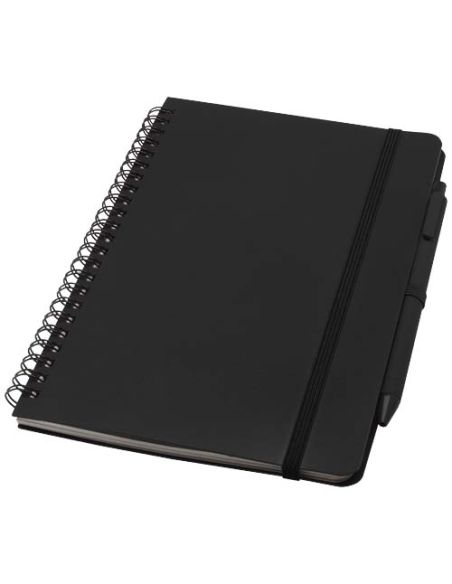 Libreta de tapa dura A5 de plástico procedente del océano con bolígrafo \ (tinta negra) Personalizada 6107901
