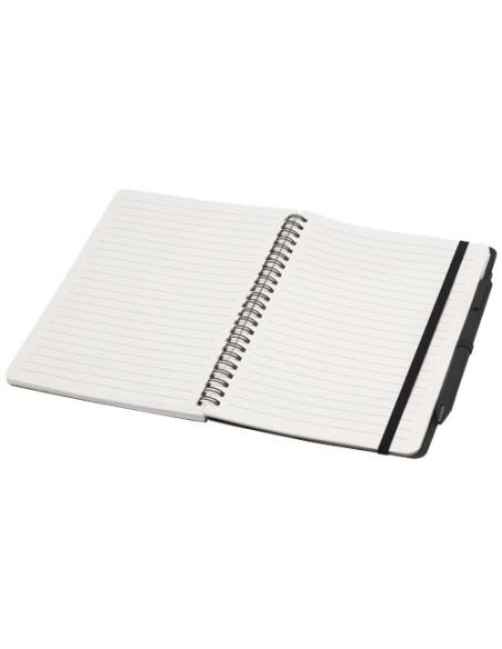 Libreta de tapa dura A5 de plástico procedente del océano con bolígrafo \ (tinta negra) Personalizada 6107901