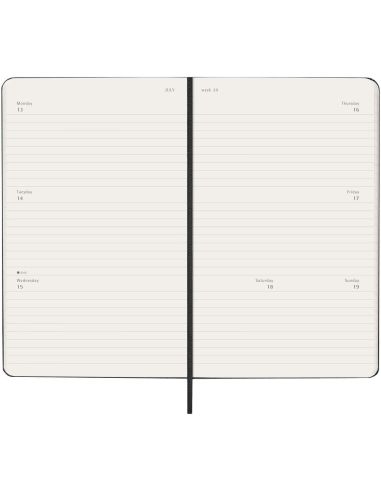 Agenda semanal de 12 meses L horizontal con...