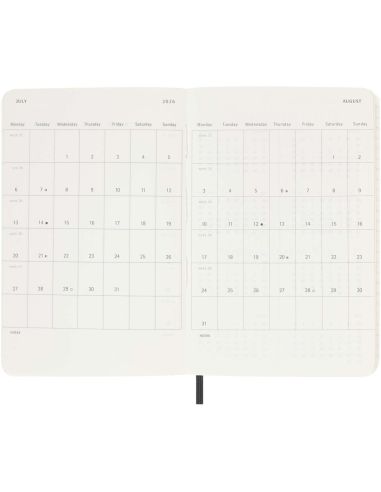 Agenda semanal de bolsillo de 12 meses con tapa...