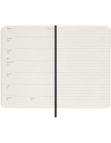 Agenda semanal de bolsillo de 12 meses con tapa...