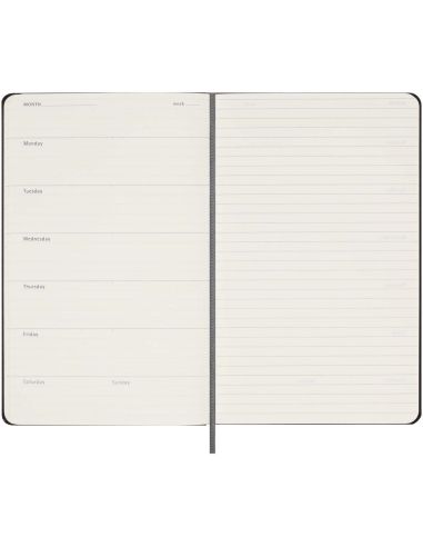 Agenda semanal L con tapa dura sin fecha \...