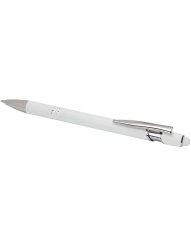 Bolígrafo con acabado plateado \ (tinta azul)...