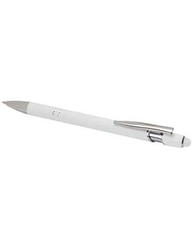 Bolígrafo con acabado plateado \ (tinta azul)...