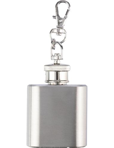 Llavero petaca de acero inox. Personalizado...
