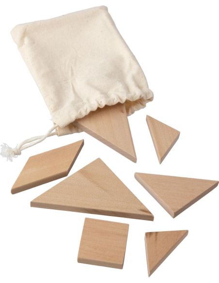 Puzle Tangram de Madera Personalizado | Bolsa | Goodie