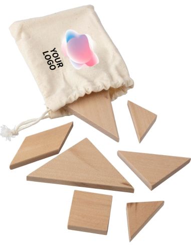 Puzle Tangram de Madera Personalizado | Bolsa | Goodie