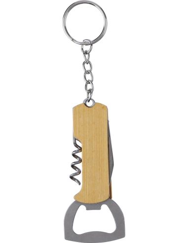 Llavero con multiherramienta de bambú...