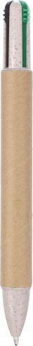 Bolígrafo 4 colores de cartón reciclado Personalizado 101171446