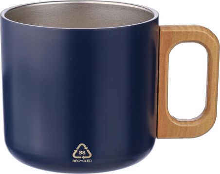 Taza Termo Acero Reciclado Asa Madera | Goodie