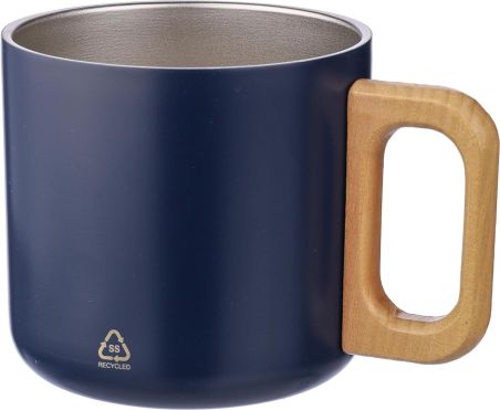 Taza Termo Acero Reciclado Asa Madera | Goodie