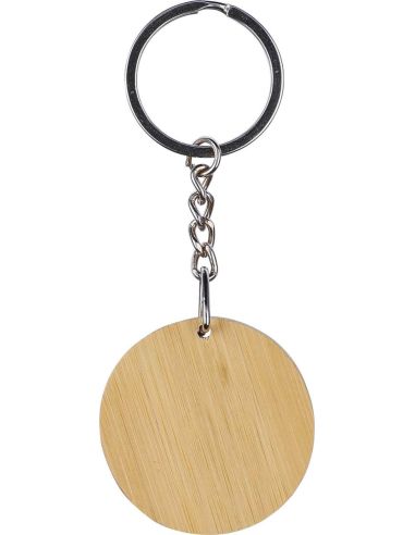 Llavero redondo de bambú Personalizado 101172270