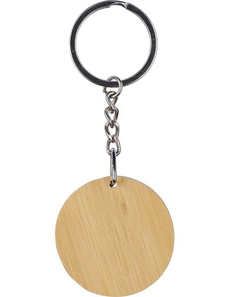 Llavero redondo de bambú Personalizado 101172270