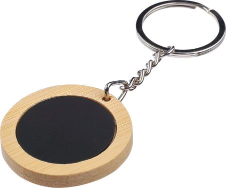 Llavero Redondo de Bambú Personalizado | Goodie