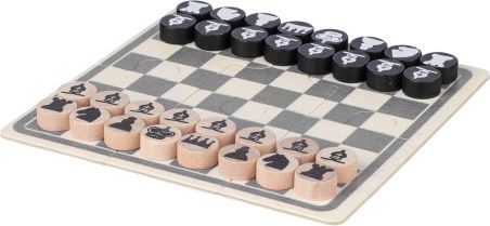 Juego de Ajedrez y Damas de Madera | Goodie