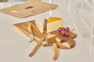 Set de cuchillos acero inox y madera | Goodie
