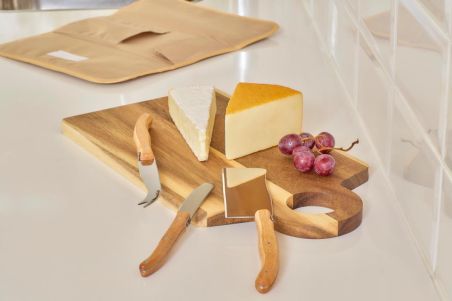 Set de cuchillos acero inox y madera | Goodie