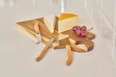 Set de cuchillos acero inox y madera | Goodie